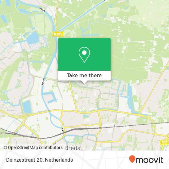 Deinzestraat 20, 4826 CX Breda map