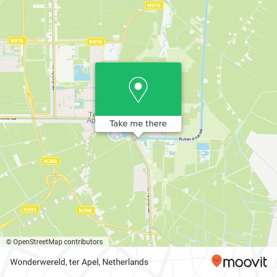 Wonderwereld, ter Apel, Ruiten A Kanaal Noord 1 map