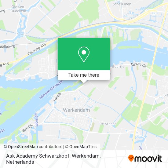 Ask Academy Schwarzkopf. Werkendam Karte