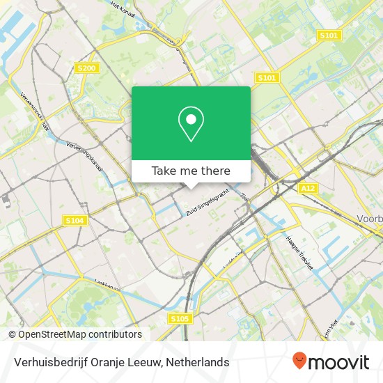 Verhuisbedrijf Oranje Leeuw, Lutherse Burgwal 109 map