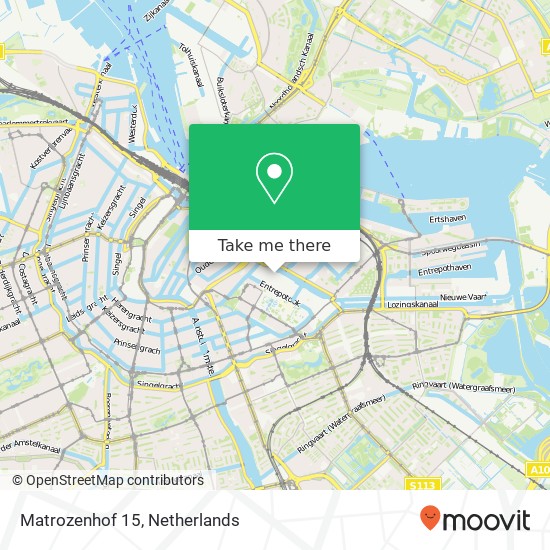 Matrozenhof 15, 1018 ZP Amsterdam map