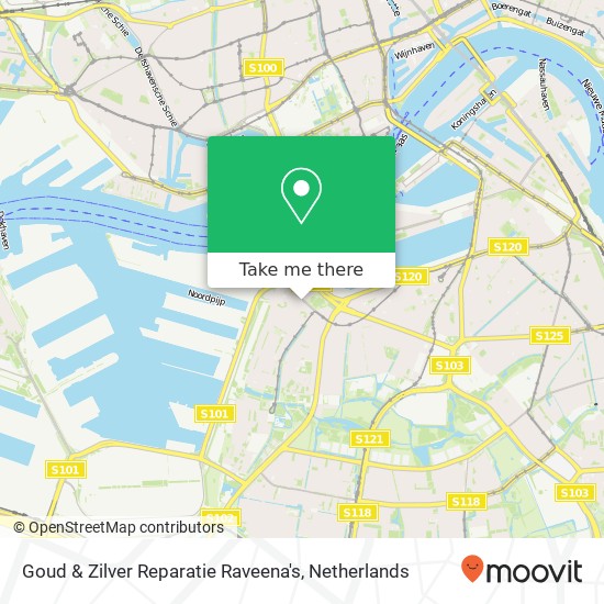 Goud & Zilver Reparatie Raveena's, Wolphaertsbocht 87 map