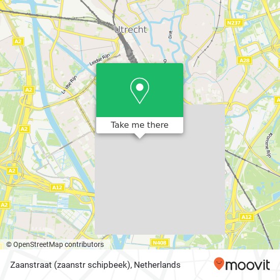 Zaanstraat (zaanstr schipbeek), 3522 VK Utrecht Karte