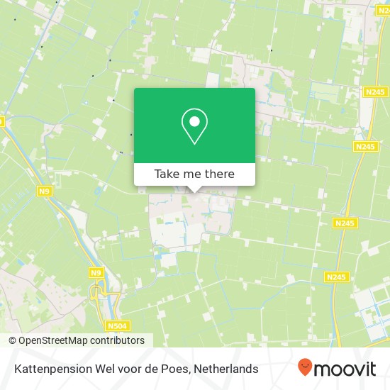 Kattenpension Wel voor de Poes, Dorpsstraat 112 map