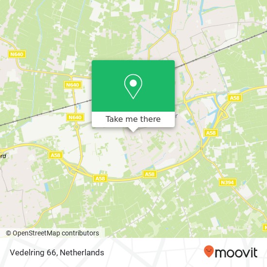 Vedelring 66, 4876 ER Etten-Leur map