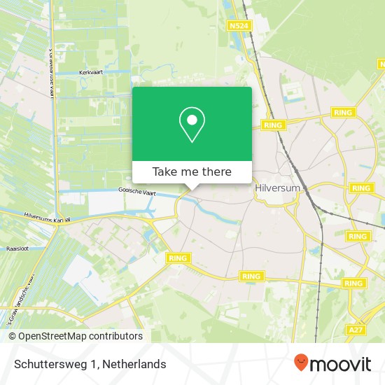 Schuttersweg 1, 1217 PV Hilversum Karte