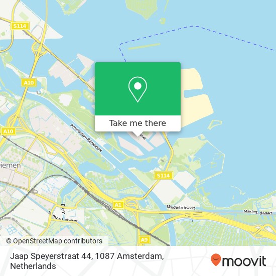 Jaap Speyerstraat 44, 1087 Amsterdam map