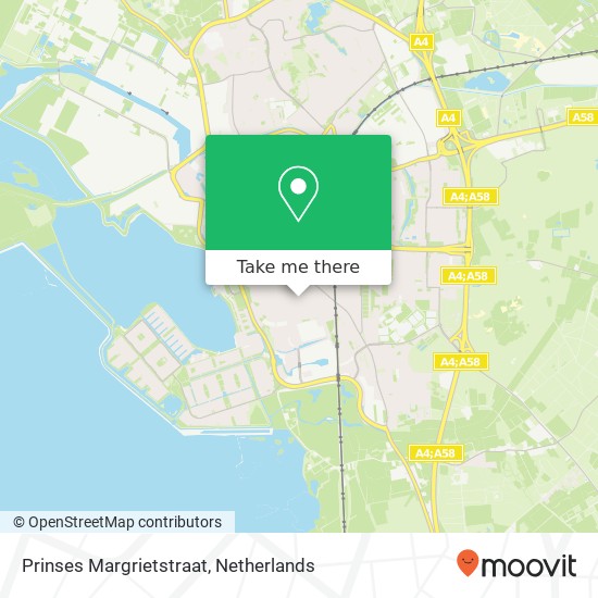 Prinses Margrietstraat, 4615 JT Bergen op Zoom map