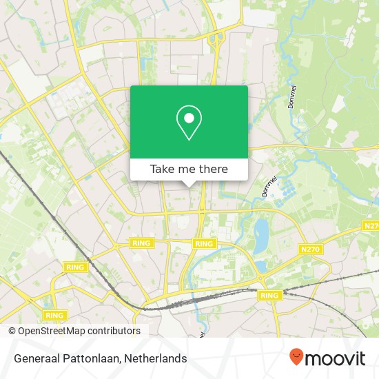 Generaal Pattonlaan, 5623 LV Eindhoven map