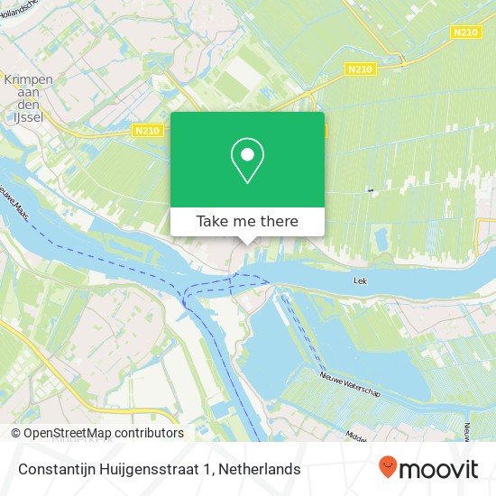 Constantijn Huijgensstraat 1, 2931 XC Krimpen aan de Lek map