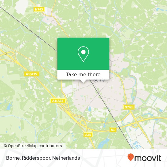 Borne, Ridderspoor map