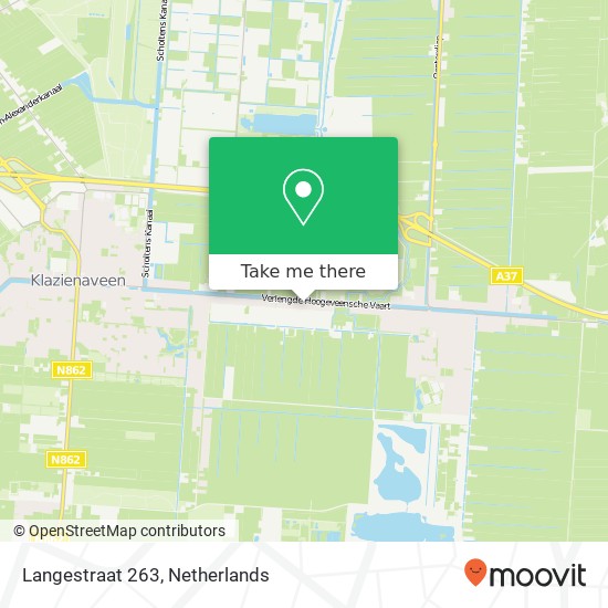 Langestraat 263, Langestraat 263, 7891 GR Klazienaveen, Nederland map