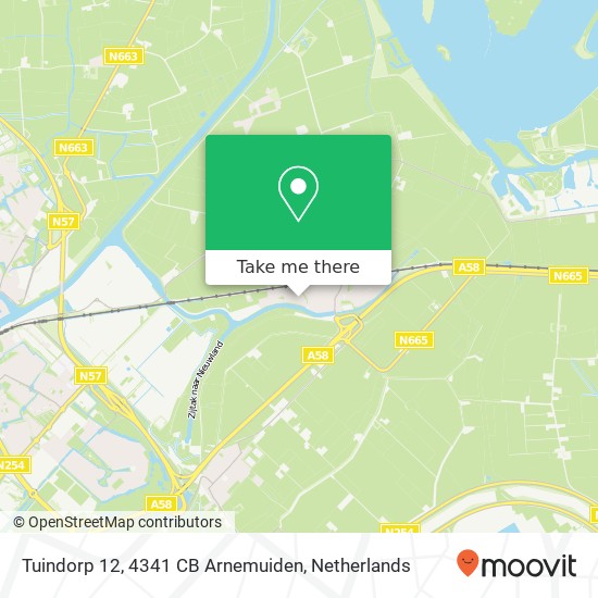 Tuindorp 12, 4341 CB Arnemuiden map