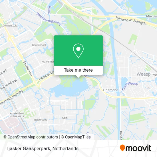 Tjasker Gaasperpark map