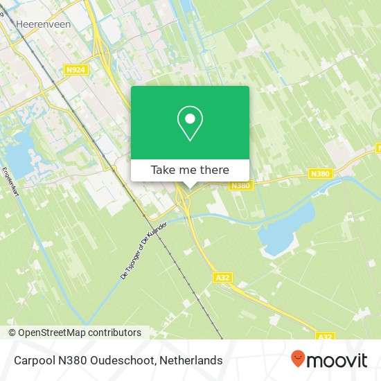 Carpool N380 Oudeschoot map