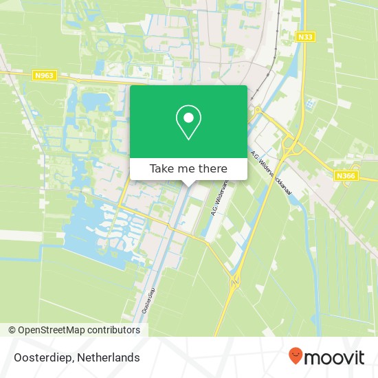 Oosterdiep map