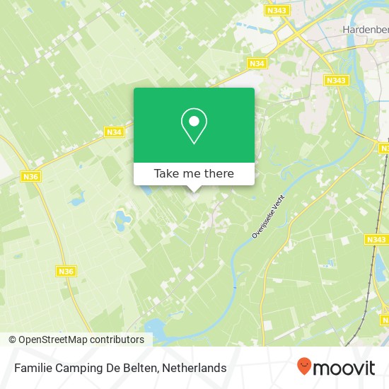 Familie Camping De Belten map