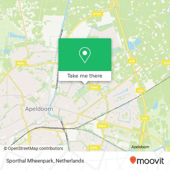 Sporthal Mheenpark map