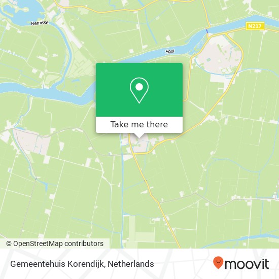 Gemeentehuis Korendijk map