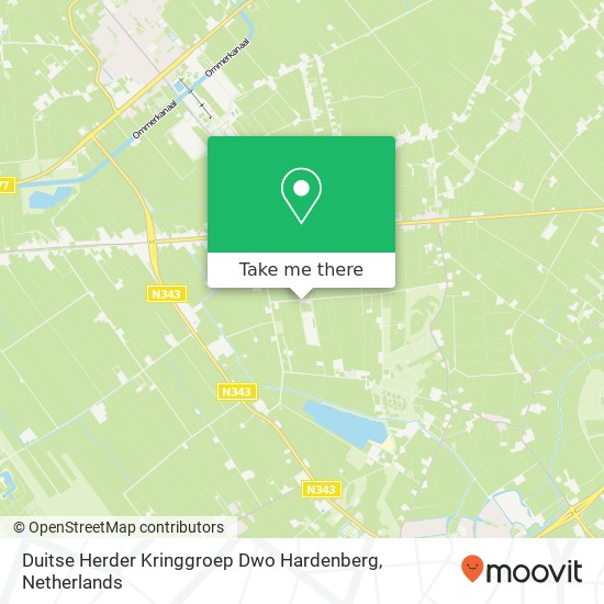 Duitse Herder Kringgroep Dwo Hardenberg map