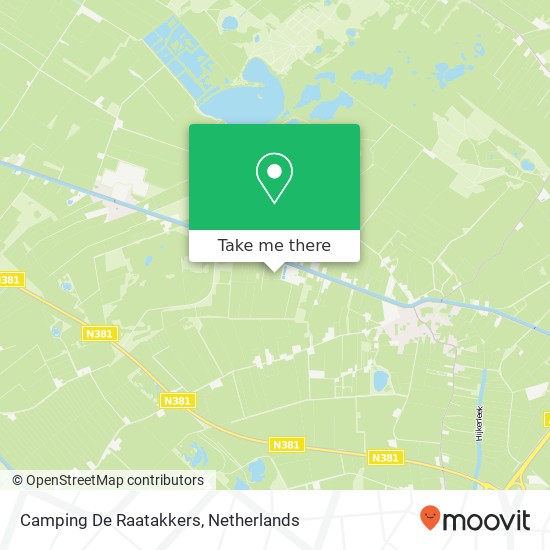 Camping De Raatakkers map