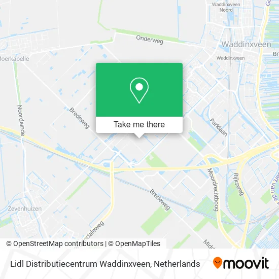 Lidl Distributiecentrum Waddinxveen map
