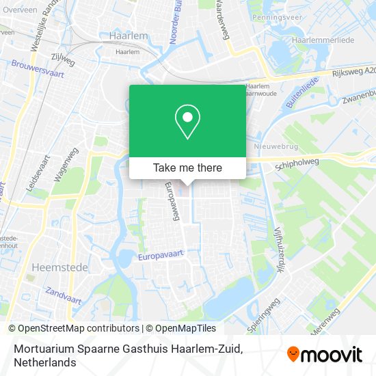 Mortuarium Spaarne Gasthuis Haarlem-Zuid map