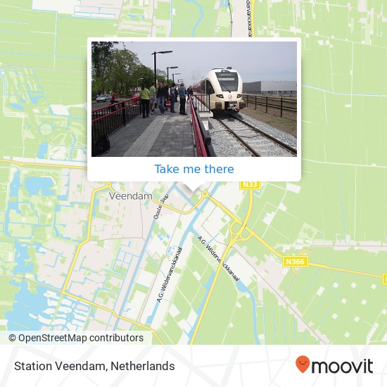 Station Veendam map