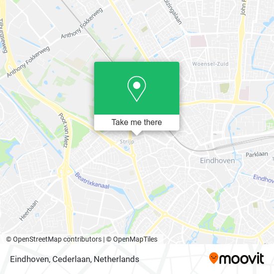 Eindhoven, Cederlaan Karte