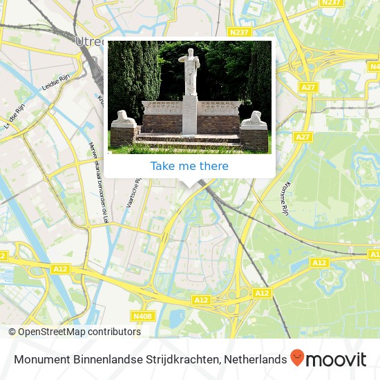 Monument Binnenlandse Strijdkrachten map