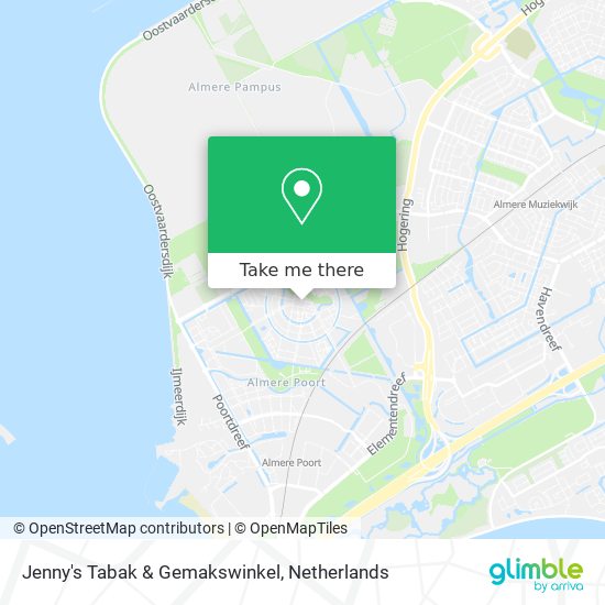 Jenny's Tabak & Gemakswinkel Karte