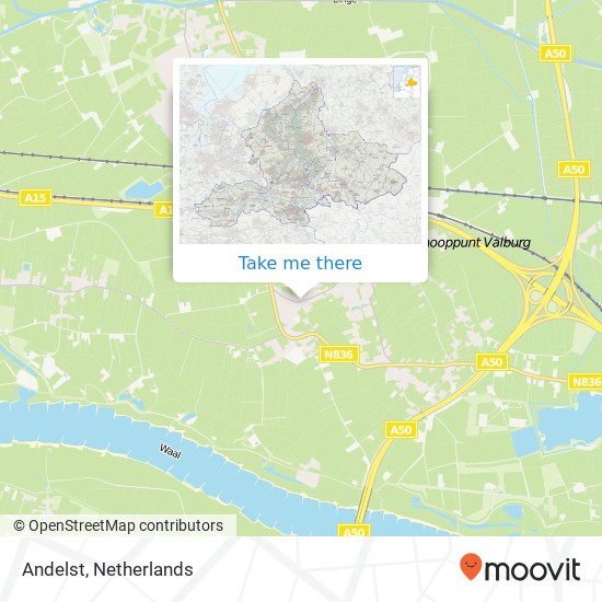 Andelst map