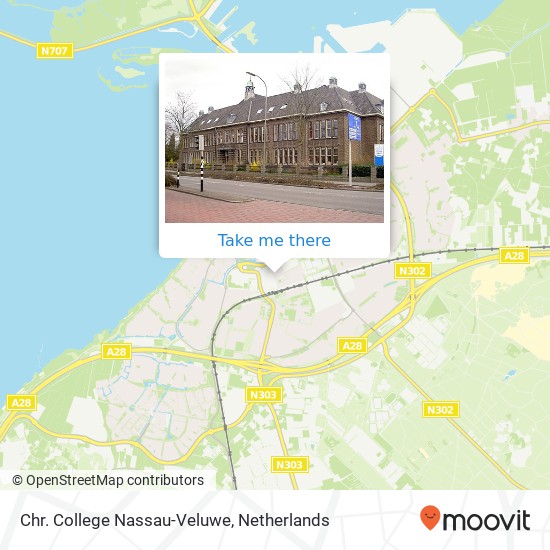 Chr. College Nassau-Veluwe Karte