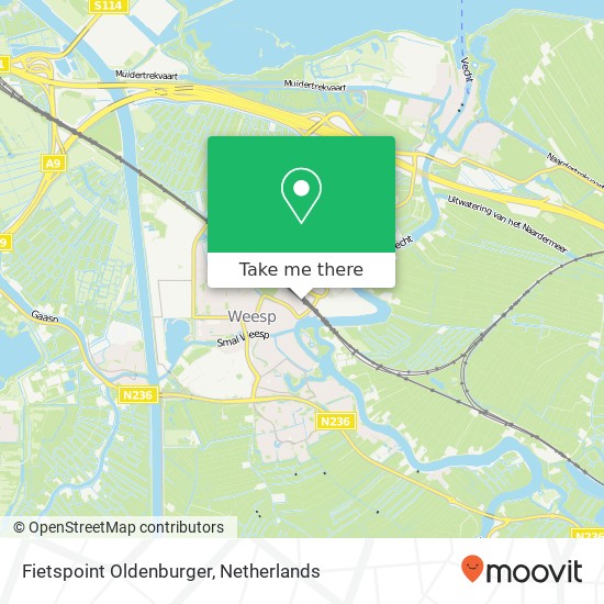Fietspoint Oldenburger map