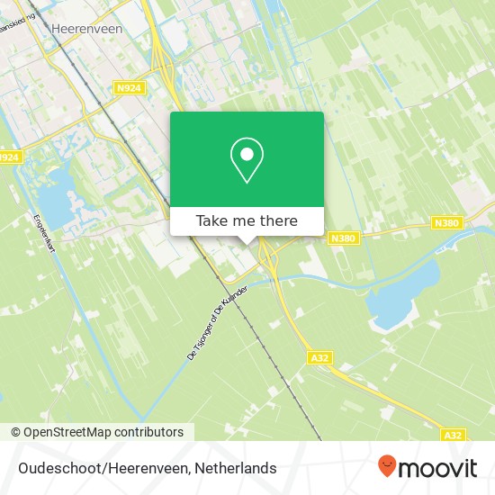 Oudeschoot/Heerenveen map