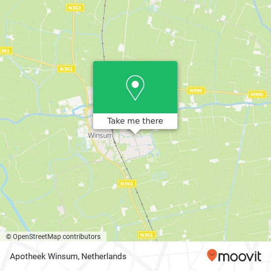 Apotheek Winsum map