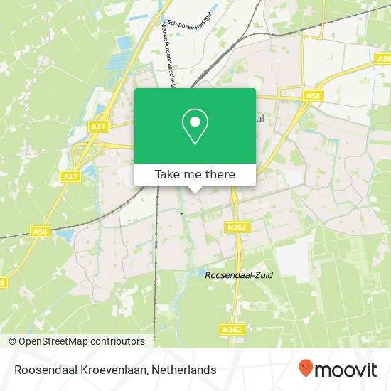 Roosendaal Kroevenlaan Karte