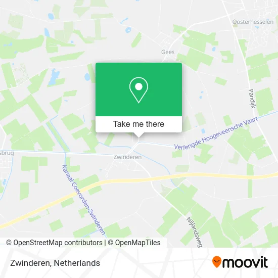 Zwinderen map
