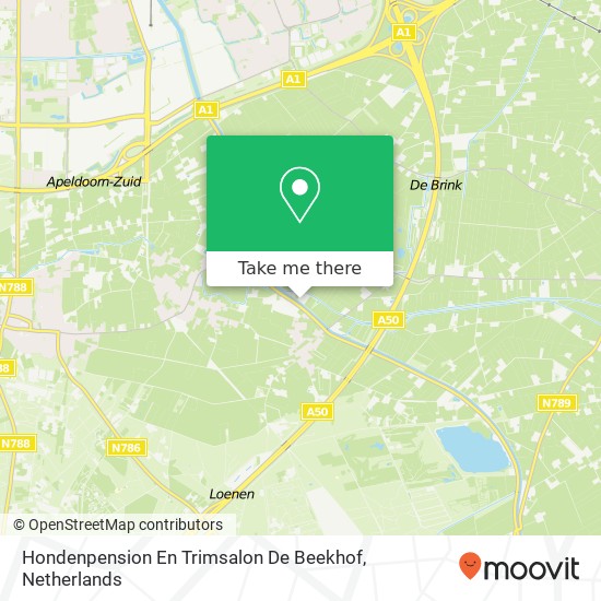 Hondenpension En Trimsalon De Beekhof map