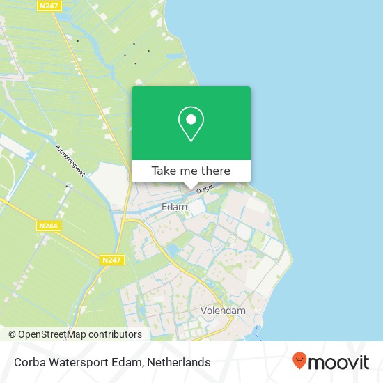 Corba Watersport Edam map