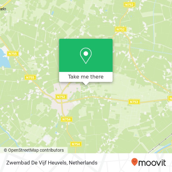 Zwembad De Vijf Heuvels map