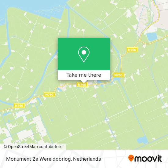 Monument 2e Wereldoorlog map