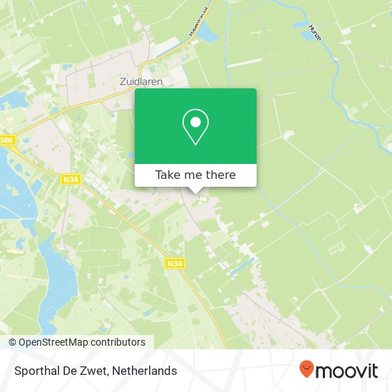 Sporthal De Zwet map