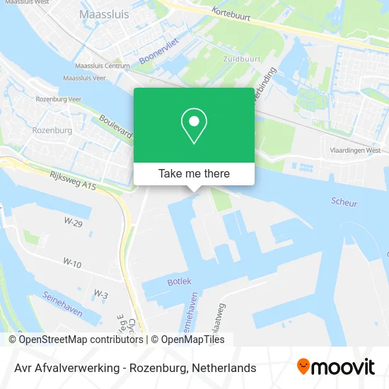 Avr Afvalverwerking - Rozenburg map