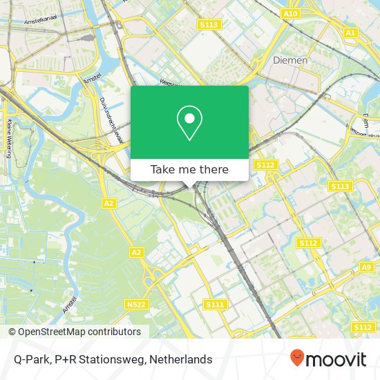 Q-Park, P+R Stationsweg Karte