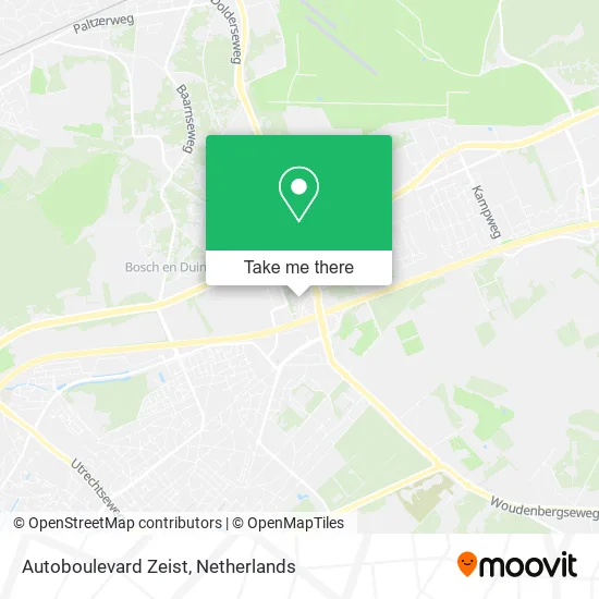 Autoboulevard Zeist map
