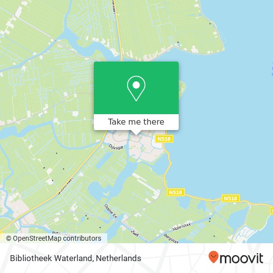 Bibliotheek Waterland map