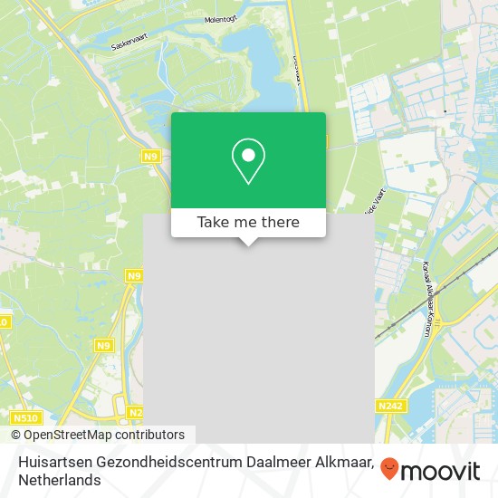 Huisartsen Gezondheidscentrum Daalmeer Alkmaar map