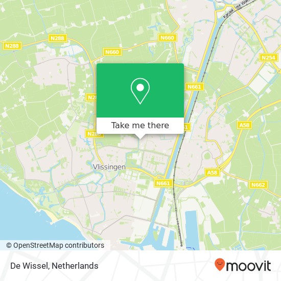 De Wissel map