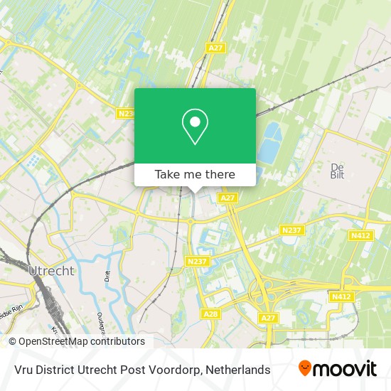 Vru District Utrecht Post Voordorp Karte